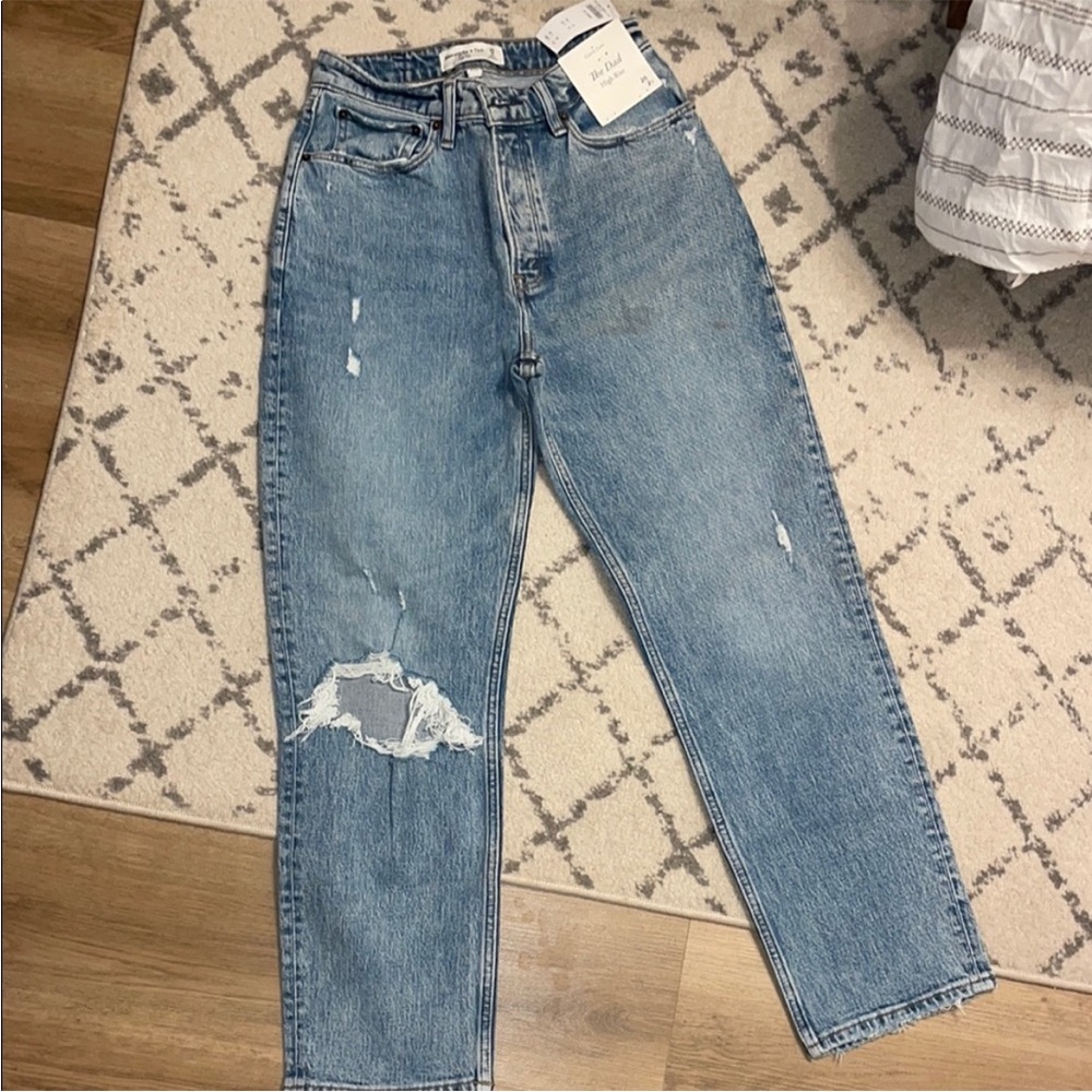 Abercrombie & Fitch Blue Straight Leg Jeans